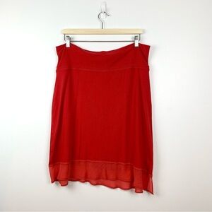 Marie Saint Pierre Skirt Red Size XL (5) A-Line Designer Canada Officecore